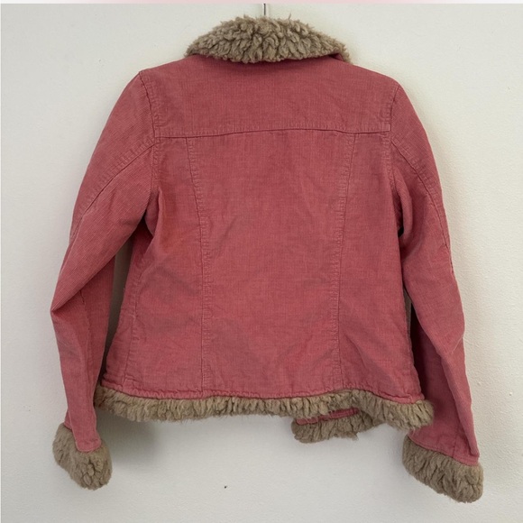 Refuge Pink Teddy Jacket with Cream Sherpa Trim - Picture 2 of 3